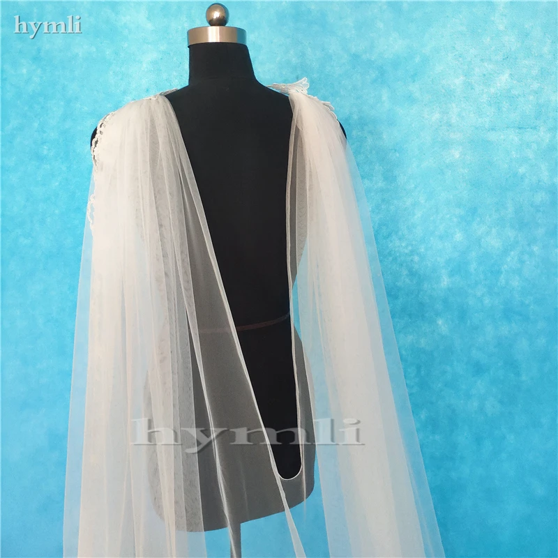 Cape en dentelle pour mariage, voile d'épaule blanc, blanc cassé, ivoire, 3M de Long, nouvelle collection 2020