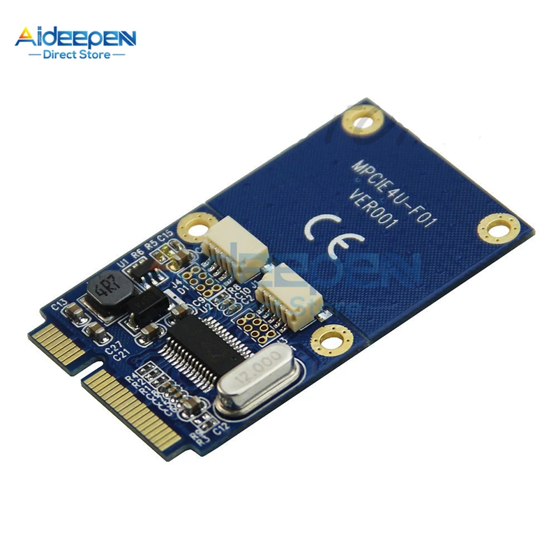 Mini PCI-E PCI Express to Dual USB Adapter mPCIe to 5 Pin 2 Port USB2.0 Converter For Full/half Height Mini Card/USB Flash Disk