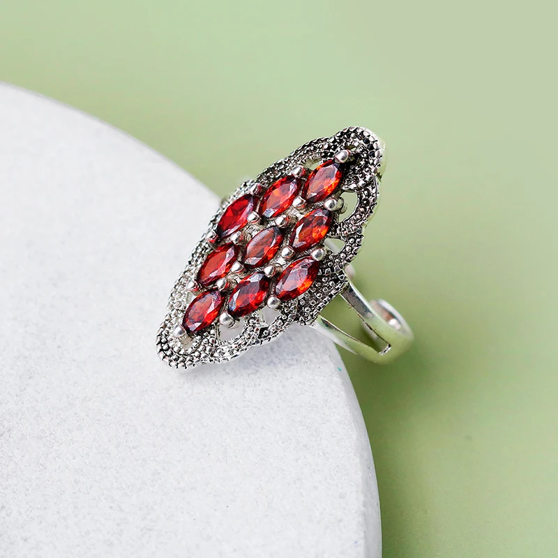 925 Sterling Silver Open Rings For Women Personality Simple Style Lady Prevent Allergy Sterling-silver-jewelry