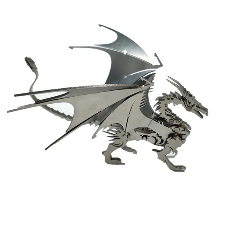 Staal Mokr 3D Metalen Puzzel Fire Dragon Diy Jigsaw Model Gift En Speelgoed Puzzels Voor Kinderen Volwassenen Leren Onderwijs