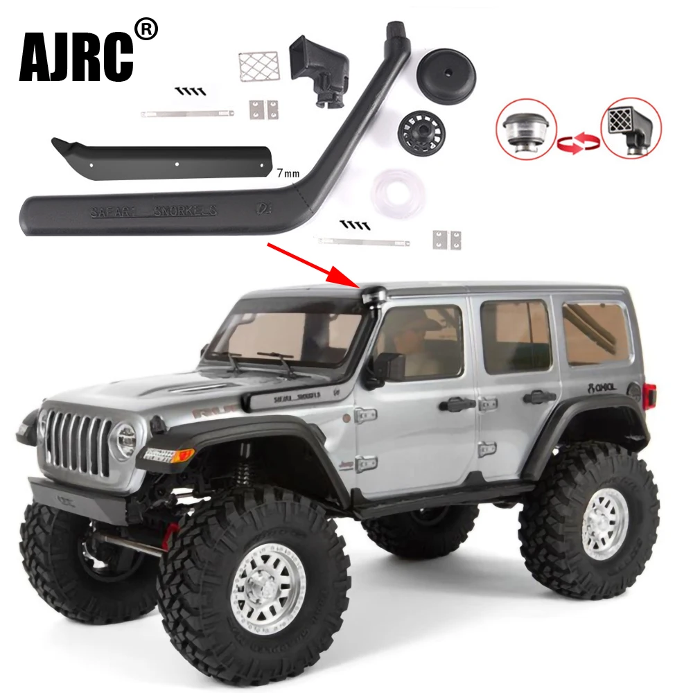 AJRC Remote control car parts For Axial scx10 iii 90046/90047 Simulated Snorkel Air Intake Clamp Set Accessories Wading