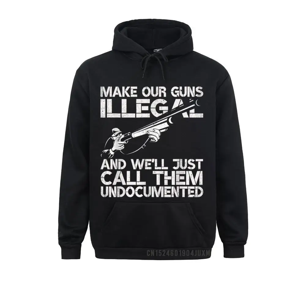 

Make Our Guns IlIegal Call Them Undocumented 2nd Amendment Manga Design Sweatshirts For Men Mother Day Hoodies Clothes Family