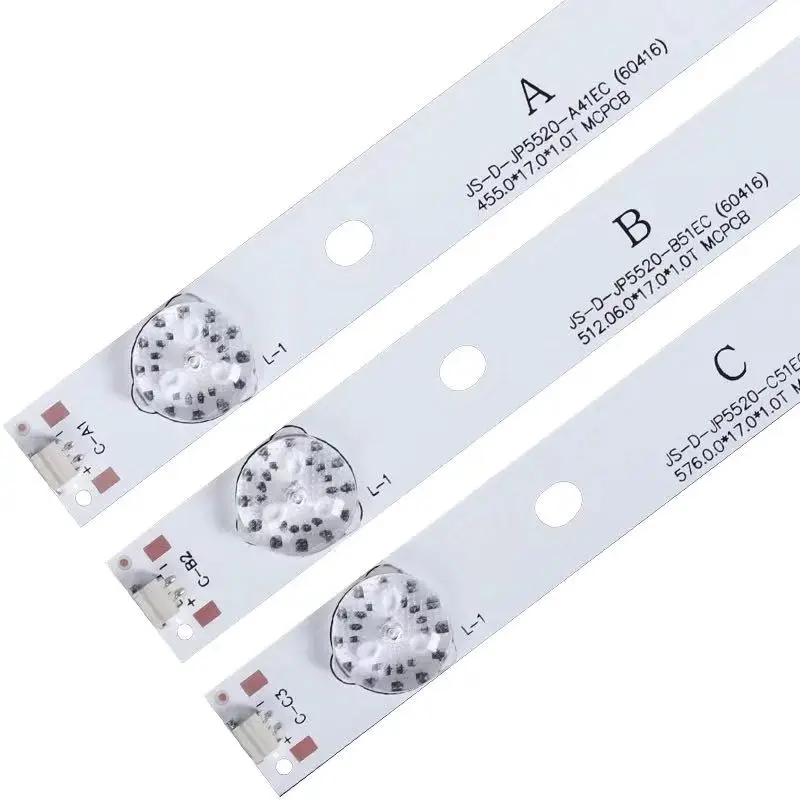 3-5set Original LED Backlight Strip 55 polegadas TV JS-D-JP5520-A41EC JS-D-JP5520-B51EC JS-D-JP5520-C51EC 6V