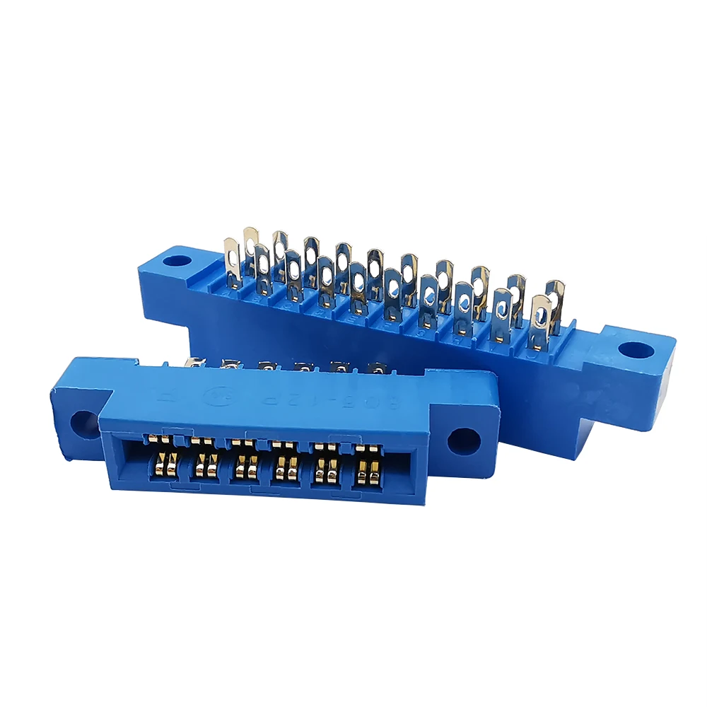 2Pcs 805 Series Strip 3.96mm Pitch 8/12/20/24/30/36/44/56/72Pin Card Edge Slot Connectors PCB Socket Blue