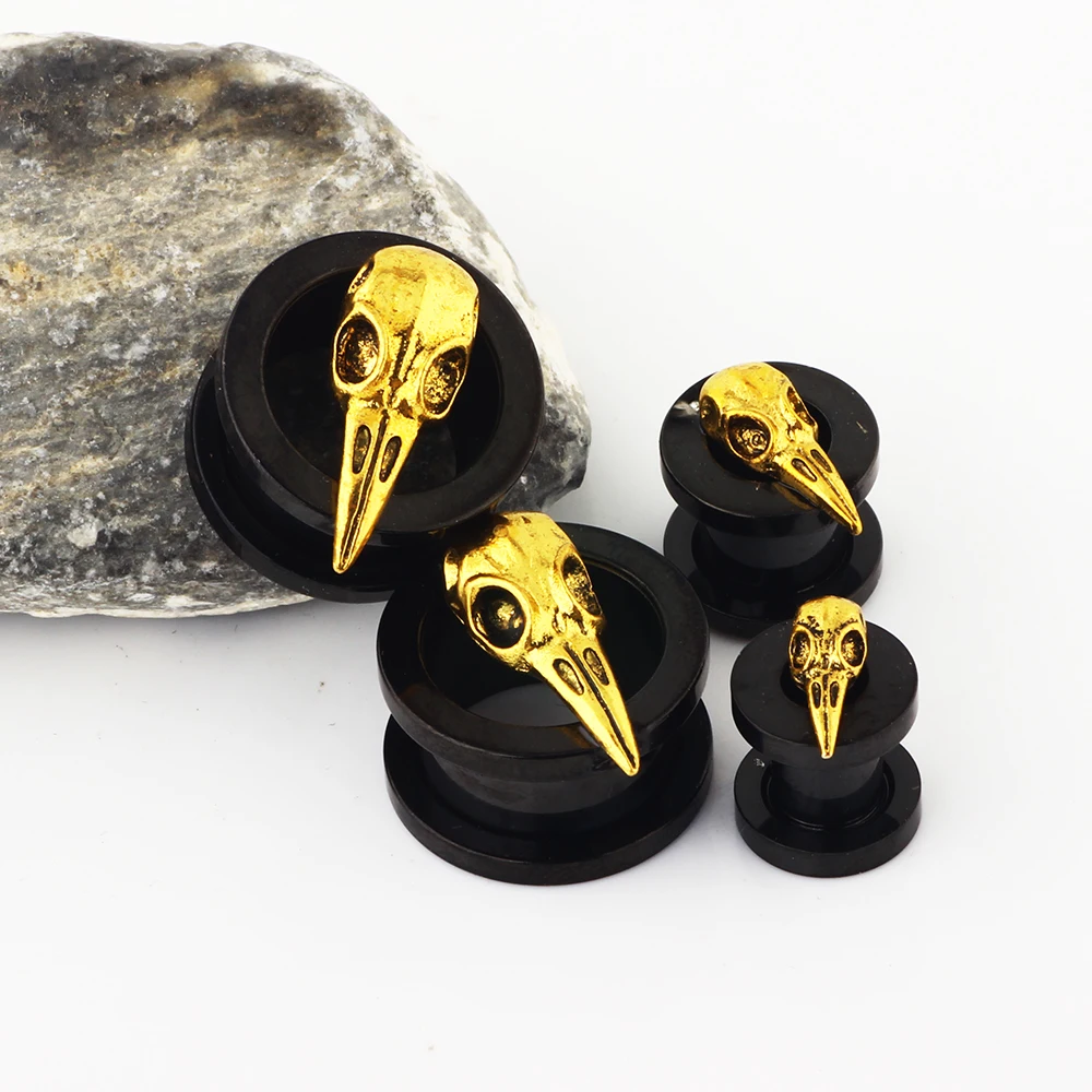 JUNLOWPY Flesh Tunnels Screw Fit Ear Plugs 2G-5/8