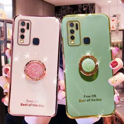 Holder Case For Vivo Y30 Case Soft Silicone Stand Cover For Vivo Y39 V29 V40 SE V30 V50 Lite Case Shockproof Fundas Silicone New