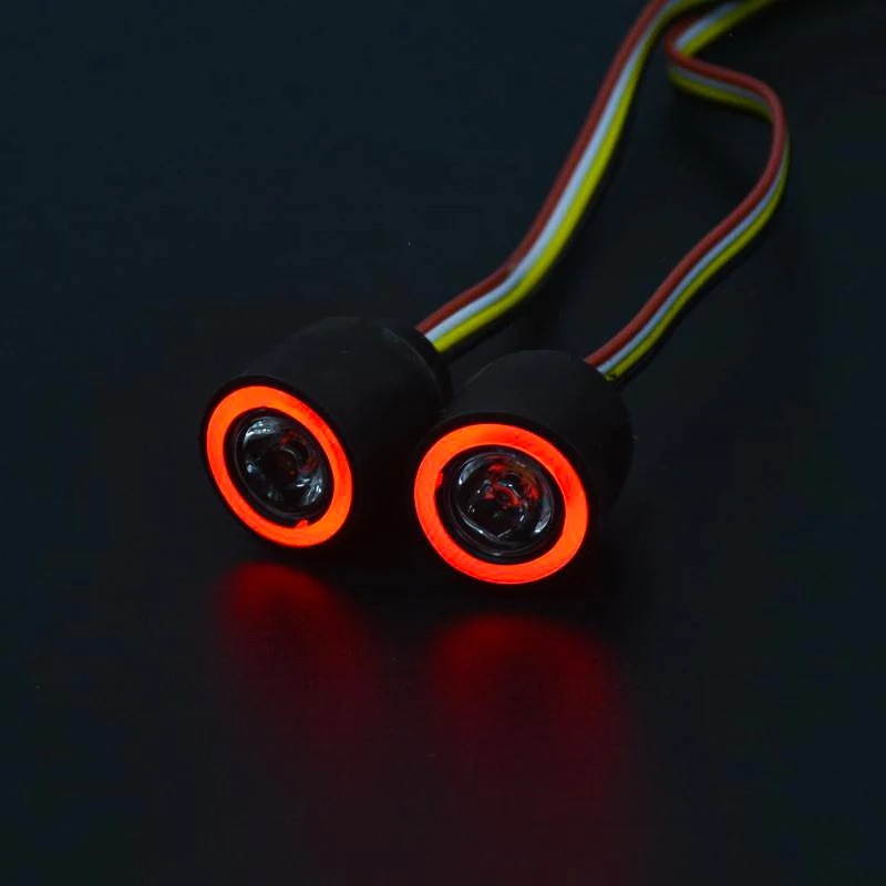 Ricambi auto RC 1/10 RC modello di telecomando auto Crawler modificato aggiornamento faro LED 20MM Angel Eyes Light Set