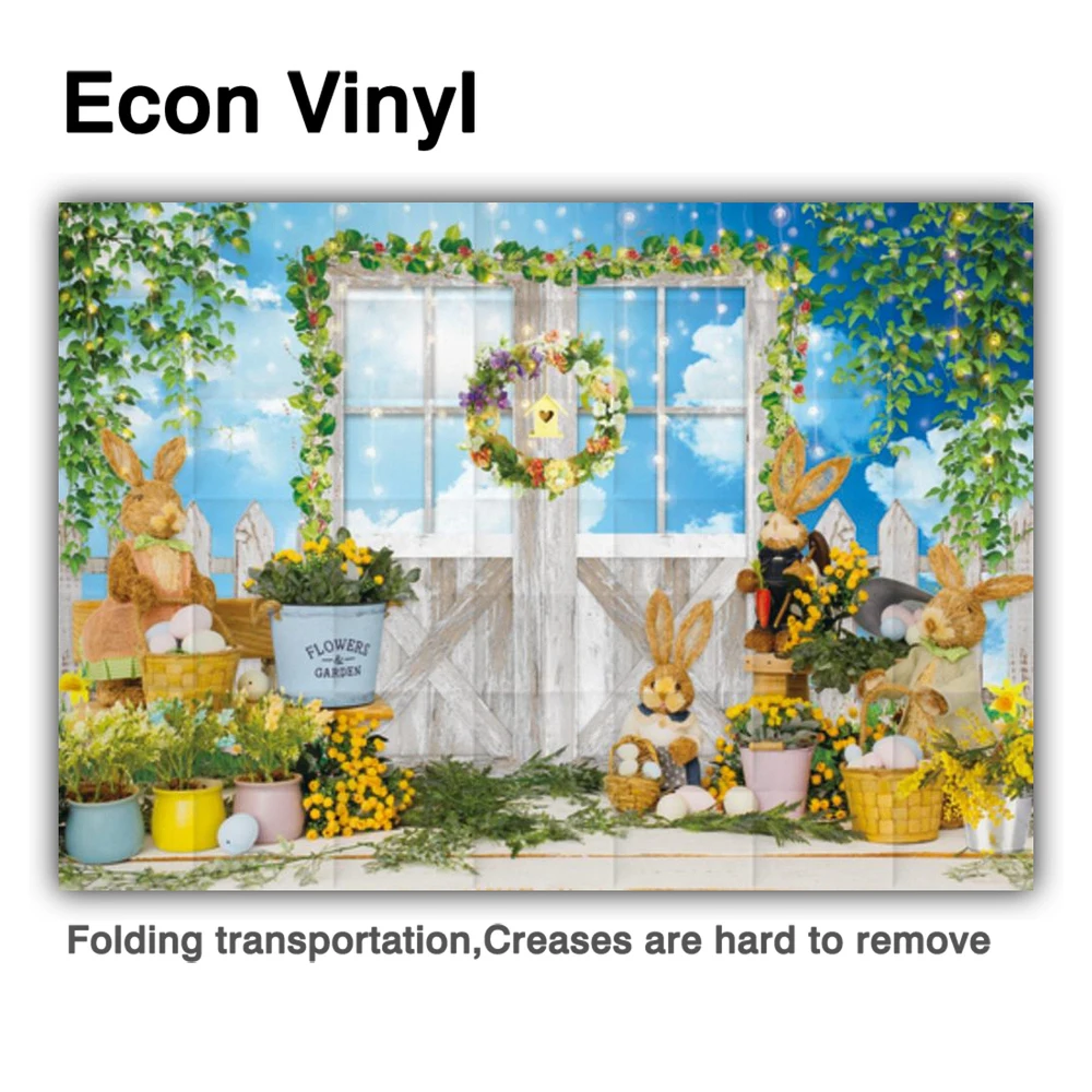 Funnytree Frühling Ostern Urlaub Partei Hintergrund Gras Garten Bunny Eier Baby Dusche Holz Blumen Porträt Photo Hintergrund