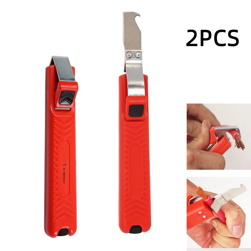 2pcs Wire Stripper Tools Stripping Tool For 4-50mm PVC Silicone Rubber PTFE Cable Insulation round cable Electrician Hand Plier