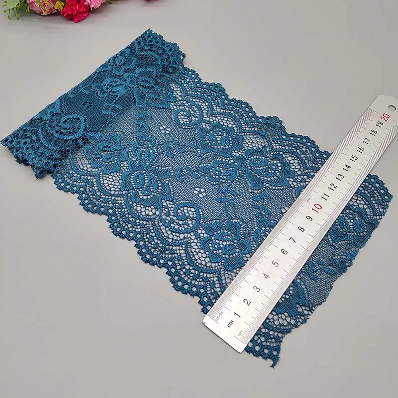 Beatiful 1 Yard Thickened Soft Elastic 15CM Wide Lace Trim Diy Clothes Skirt Fabric Used For Underwear Panties Skirt Lace Ribbon