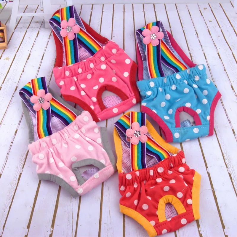 Xxs-Xl Dog Diaper Sanitary Physiological Pants Washable Female Dog Underwear Dog Shorts Panties Menstruation Briefs Jumpsuit New