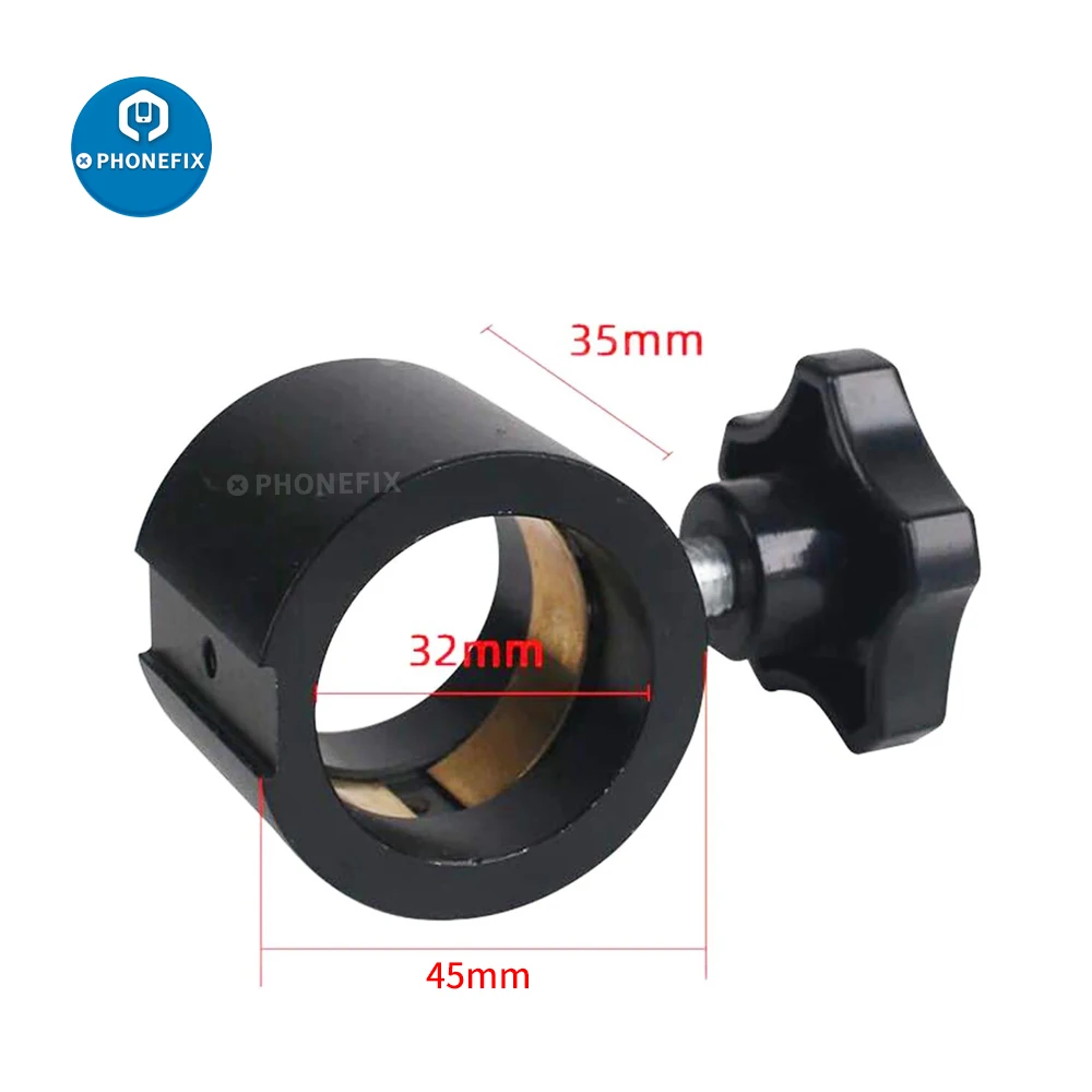 32mm Vertical Rod Microscope Fixing Ring Industrial Stereo Microscope Video Camera Stand Holder Pillar Bar Fixed Ring with Screw