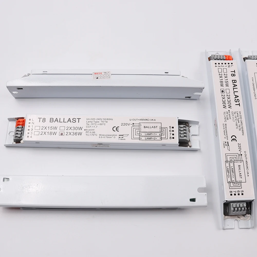 Balasto T8 de 30W, Lámpara electrónica de prevención de exposición, 2x 36w, 220V