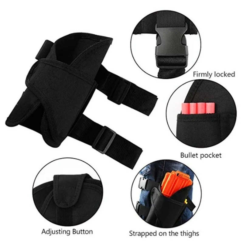 Kit de chaleco táctico para niños, funda de pierna, recarga de balas suaves, pistolas de espuma, suministro para Nerf n-strike Elite/Mega/Rival/Series