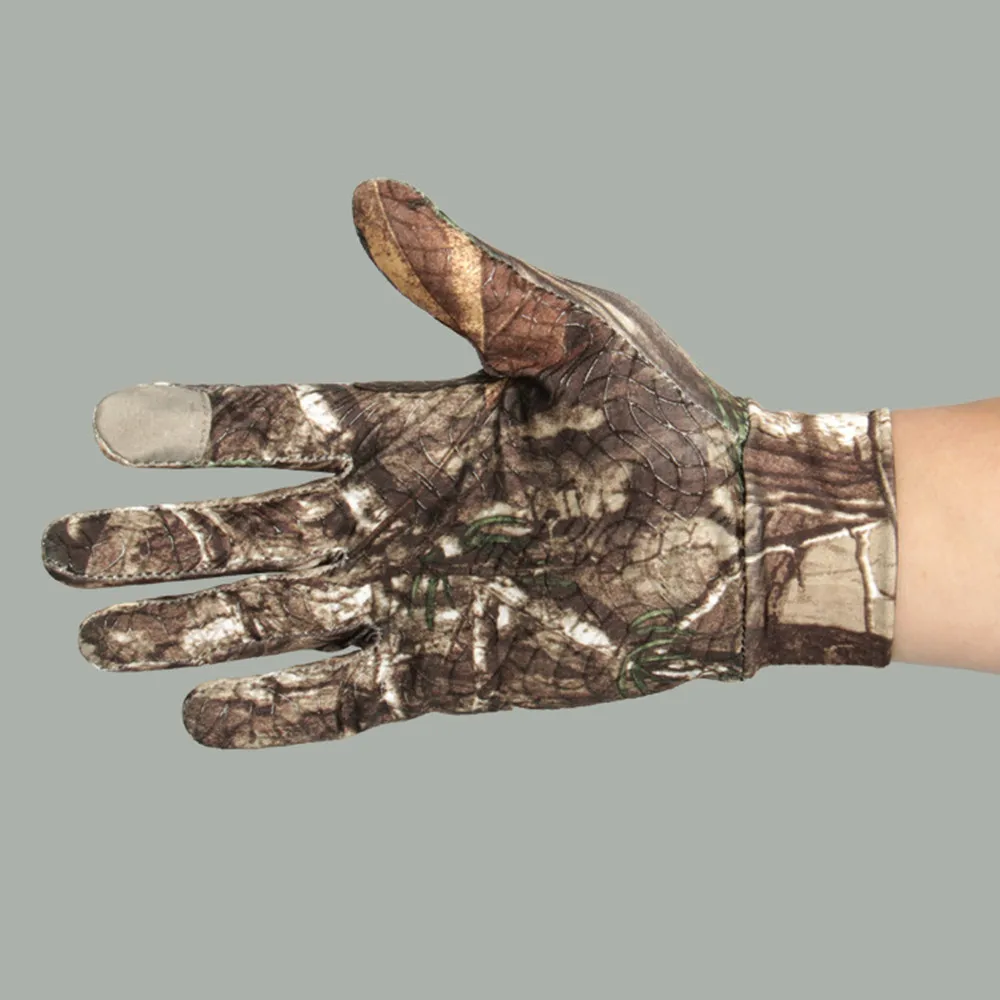 Summer Skin-Thin Multi-Functional Gloves Touch Screen Anti-Slip Riding Gloves Bionic Camouflage Hunting Fishing  Elastic Gloves