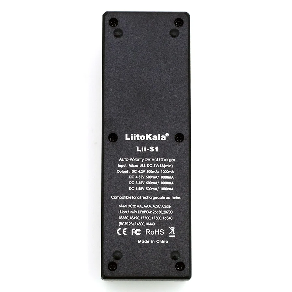 NEW Liitokala Lii-S1 18650 Battery Charger For 1.2V 3.7V 3.2V AA/AAA 26650 21700 NiMH li-ion battery Smart Charger 5V 2A EU plug