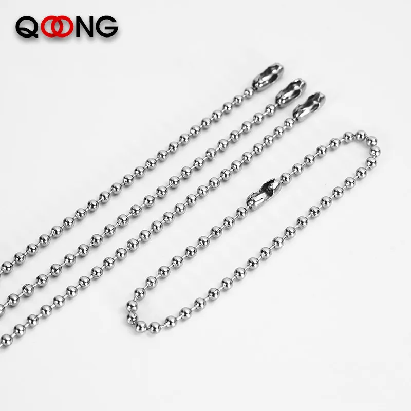 10 PCS 304 Stainless Steel Round Bead Chain Key Ring DIY Accessories Multi Purpose Wire Circle Key Chain Metal Keychain Keyring