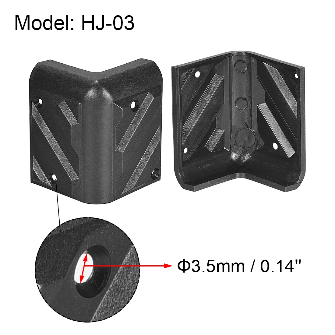 Uxcell Speaker Corner Protectors Cabinet Edge Corner Speaker Stackable Guard Wrap Angle Case Protection 8pcs