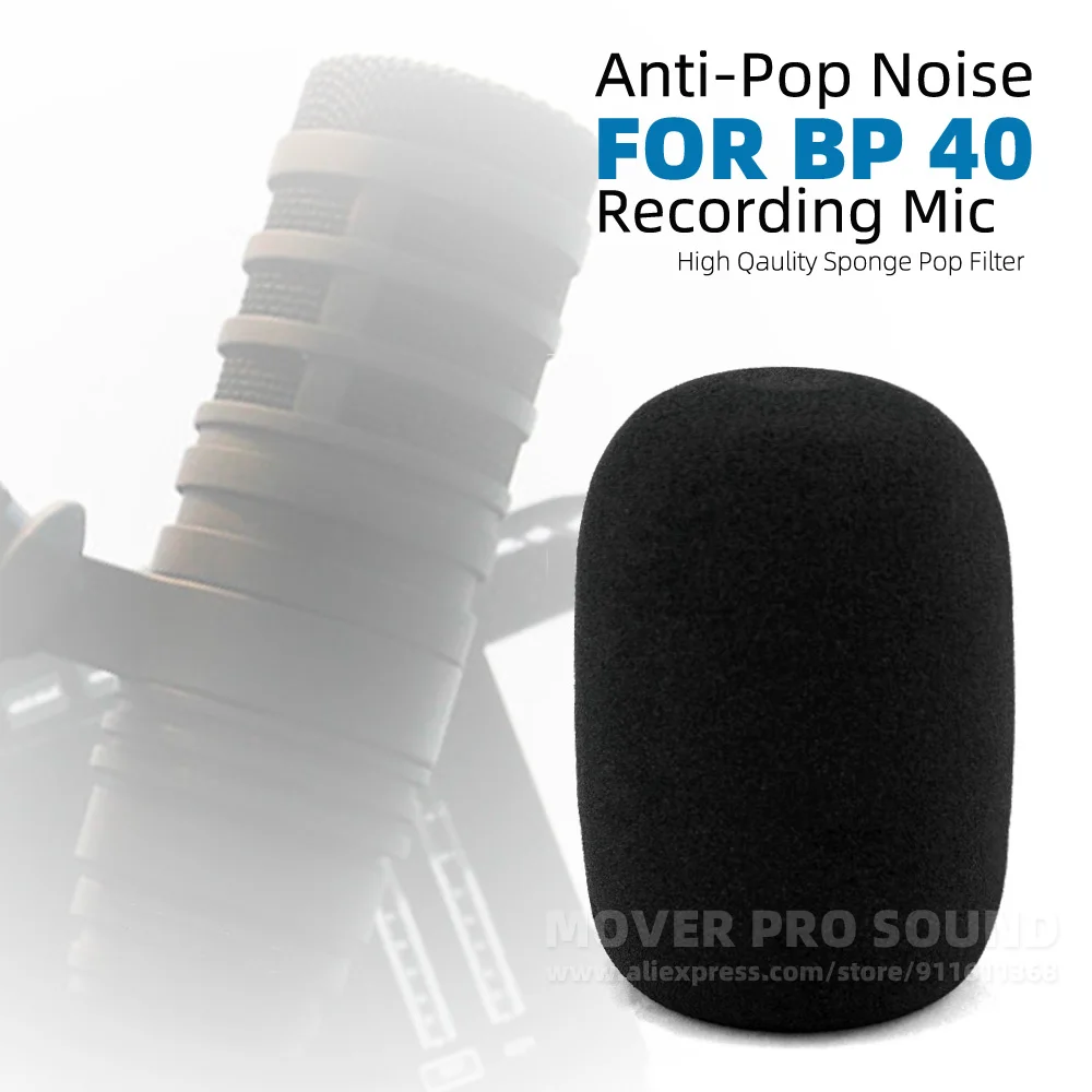 Voor Audio Technica BP40 Bp 40 Shield Anti Pop Noise Filter Spons Voorruit Screen Winddicht Microfoon Mic Voorruit Foam