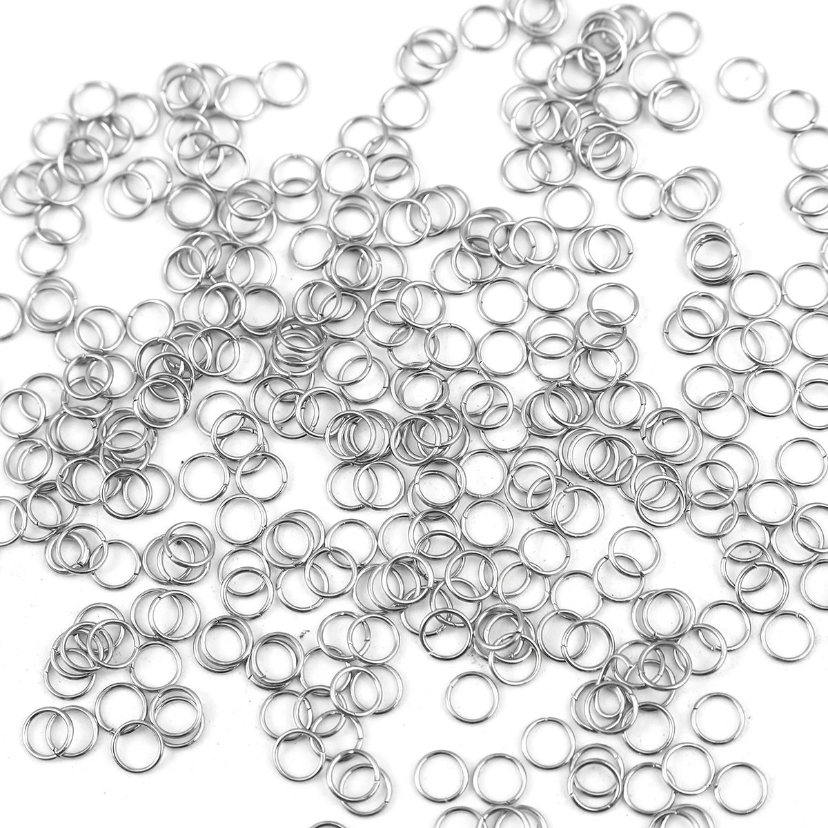 1000 PCs 0.4mm Stainless Steel Open Jump Rings For Jewelry Making Necklace DIY Findings Round Silver Color Handmade 3.5mm Dia.