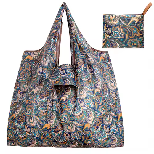 Big Size Thick Nylon Large Tote ECO Reusable Polyester Portable Shoulder Women's Handbags Folding Pouch Shopping Bag Foldable - Image 9