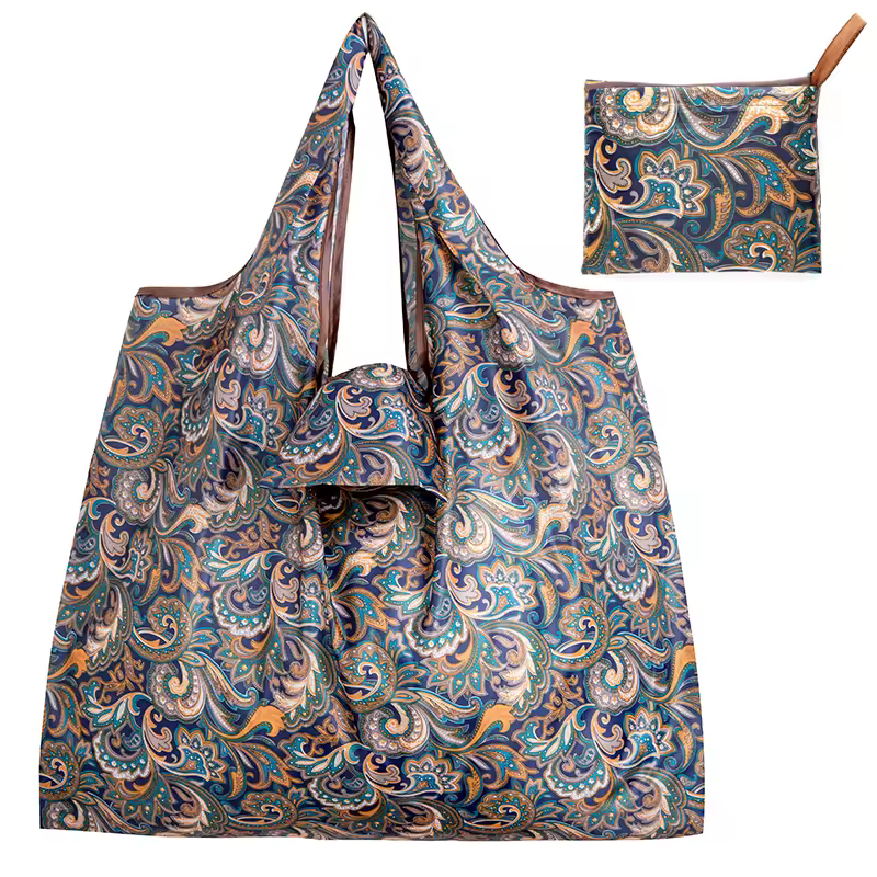 Big Size Thick Nylon Large Tote ECO Reusable Polyester Portable Shoulder Women's Handbags Folding Pouch Shopping Bag Foldable - Image 9
