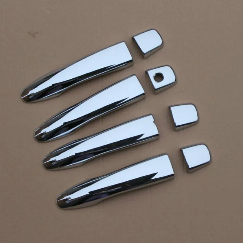 For Nissan Sentra B17 2014 2015 2016 2017 2018 2019 Chrome Door Handle Cover Pad Sticker Molding Styling Overlay Car Accessories