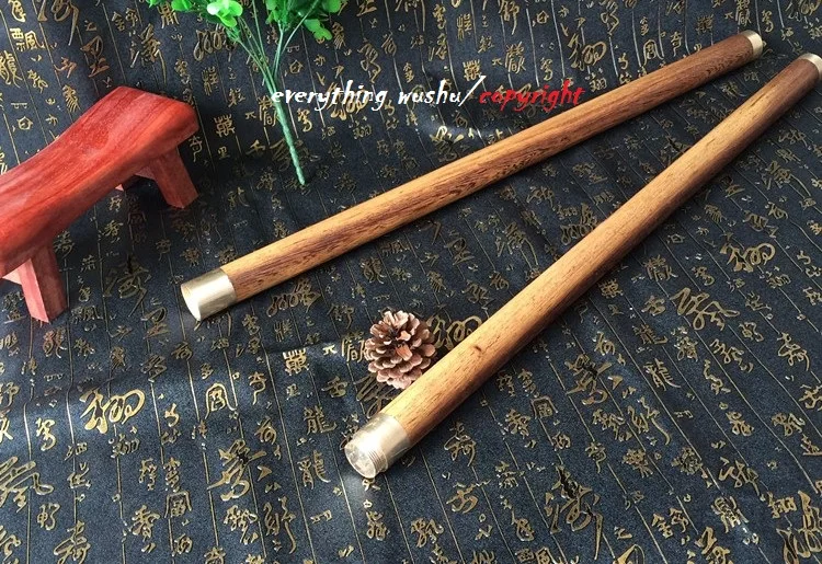 Premium Woodworking Portable Qigong Tai Chi 2 Section Staff Wushu Sticks Shaolin Kungfu Stick-Wenge