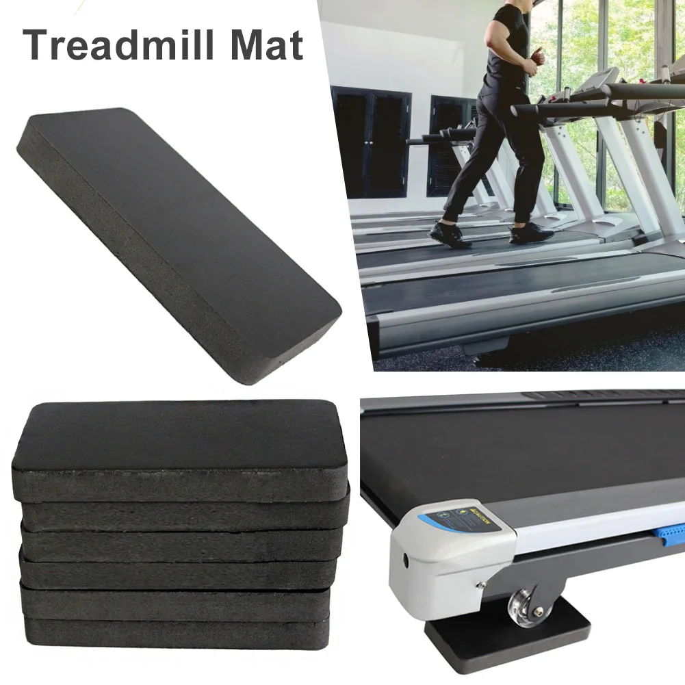 6PCS Treadmill Mat Thicken Sound Insulation Shock Absorption Cushion Exercise Equipment Mat With High Density Rubber