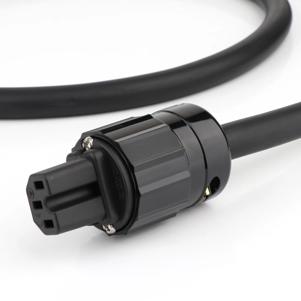 Hi-End P-314Ag OFC versilbertes Netzkabel HiFi EU Audiophile Power Audiokabel Schuko AC-Stromkabel mit vergoldetem Stecker – Detail 5