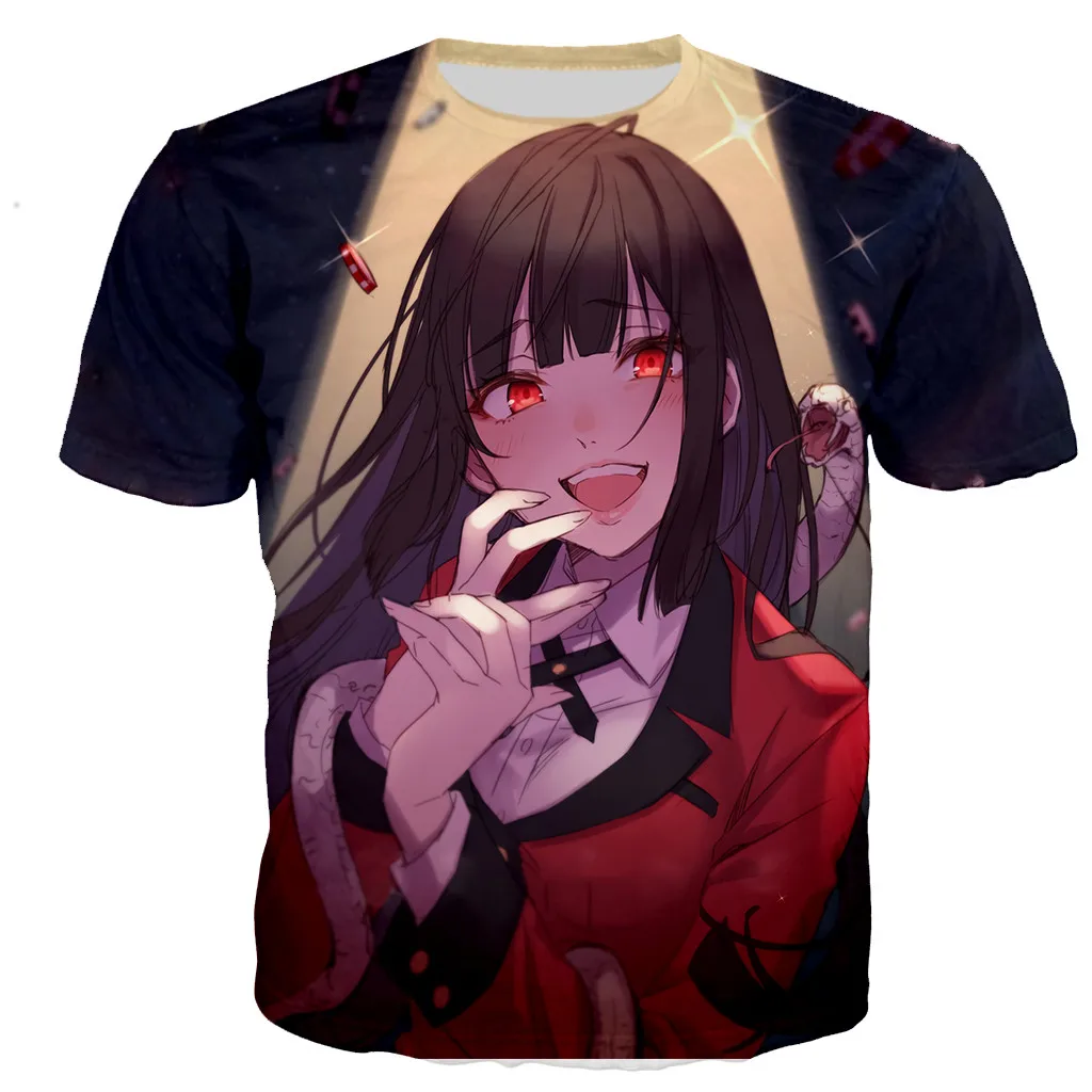 2021 New Kakegurui T Shirt Men/women 3D Printed T-shirts Casual Harajuku Style Tshirt Streetwear Tops Oversized