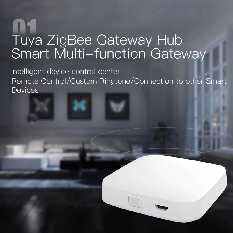 Tuya Zigbee Smart Wireless Gateway Hub Home Automation Scene Security Alarm Kit PIR Door&Window Temperature&Humidity Sensor