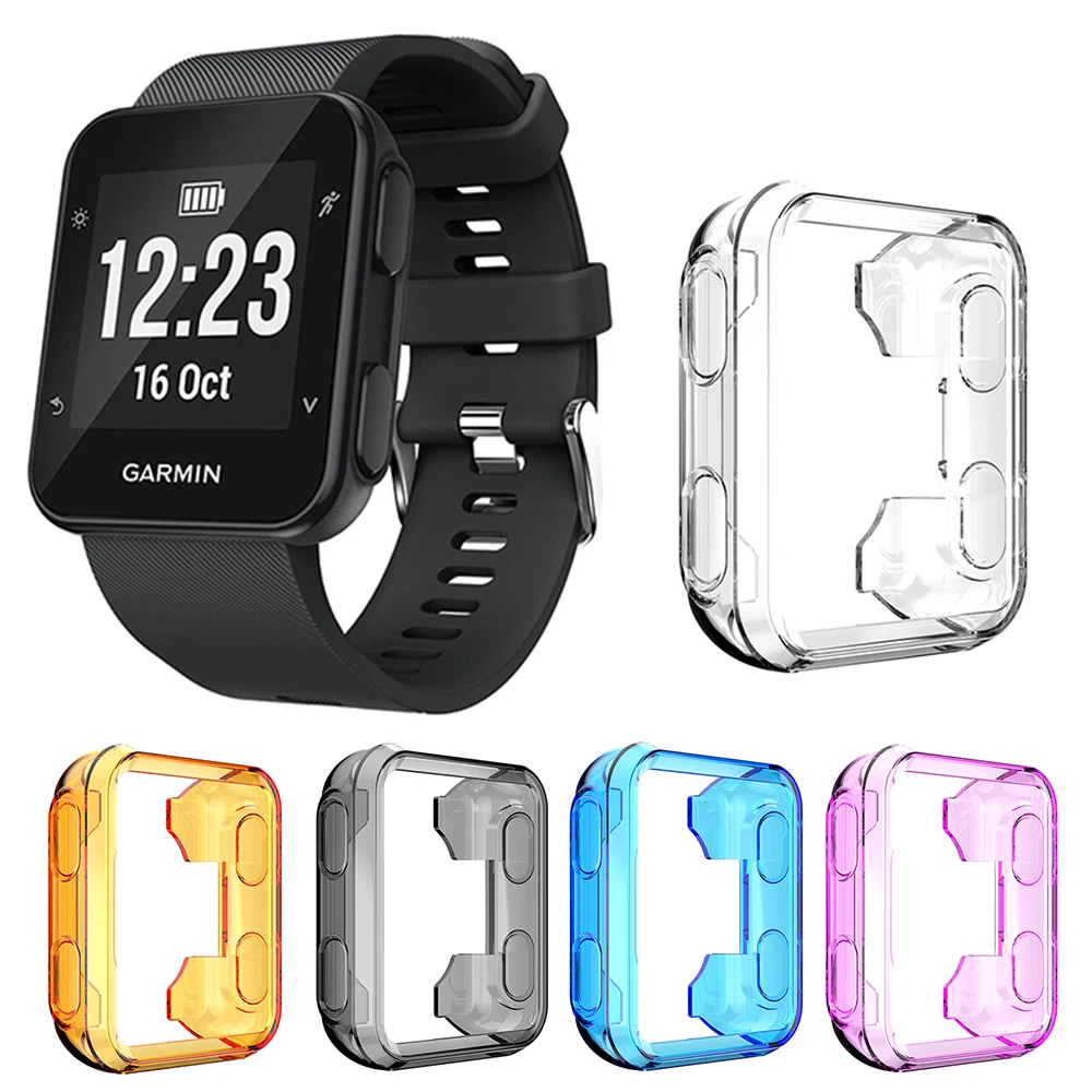 TPU Protective Case Cover For Garmin Forerunner 30 35 Watch Cases Protector Shell Frame Accessories