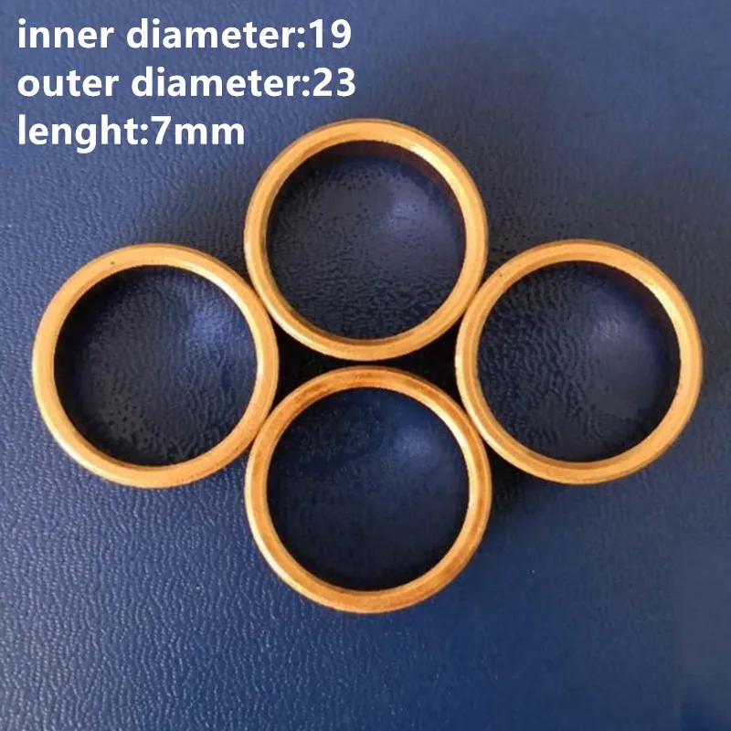 5pcs/lot Inner Diameter 19mm Outer Diameter 23mm Lenght 7mm Powder Metallurgy Bearing Copper Ring Shaft Sleeve gear