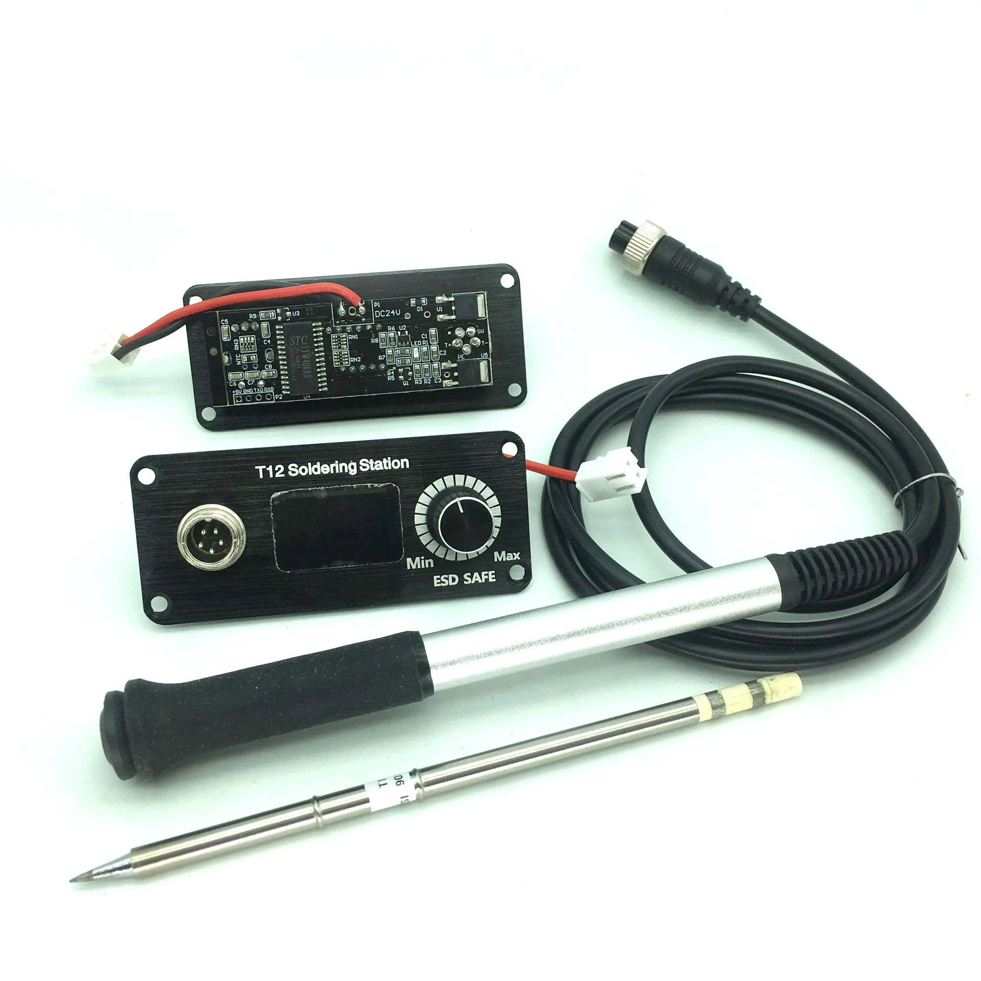 MINI stazione di saldatura T12 70W portatile digitale 5 PIN saldatore elettronico DC regolare gli strumenti di saldatura della temperatura con punta