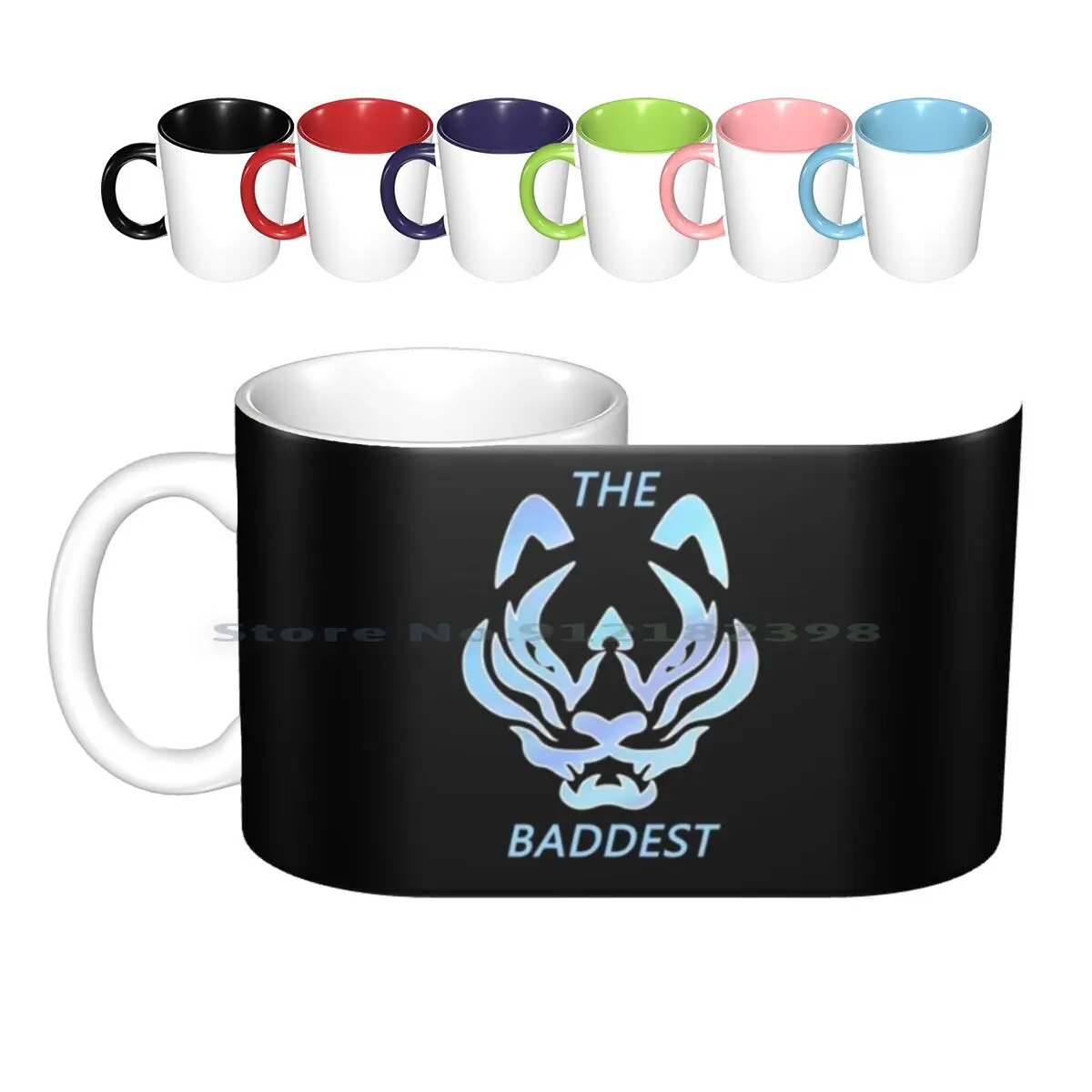 - K / Da-The Baddest ( Akali Wolf Mask ) Ceramic Mugs Coffee Cups Milk Tea Mug Legends K Da The Baddest Baddest Akali Wolf Riot