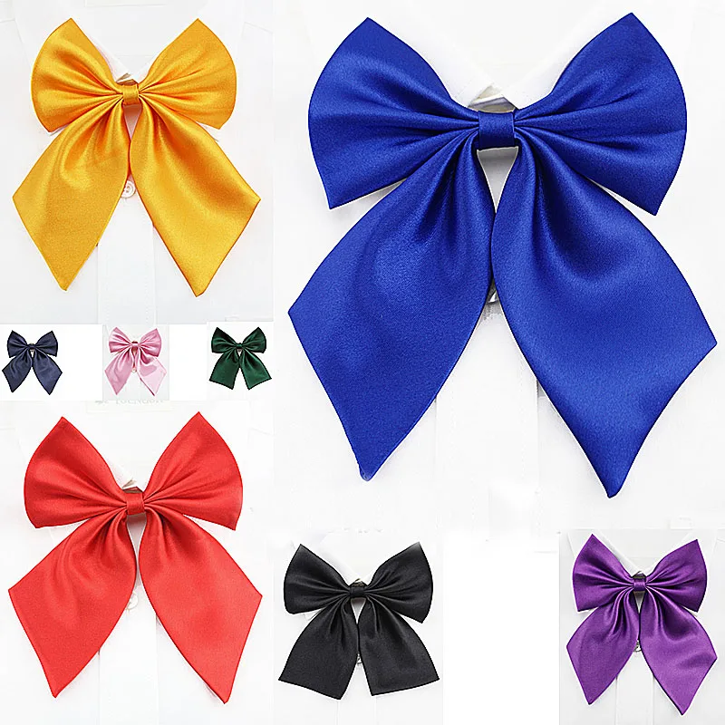 Women Tie Red Butterfly Women's Bow  Black Knot Female Girl Student Hotel Clerk Waitress Neck Wear Ribbon s green