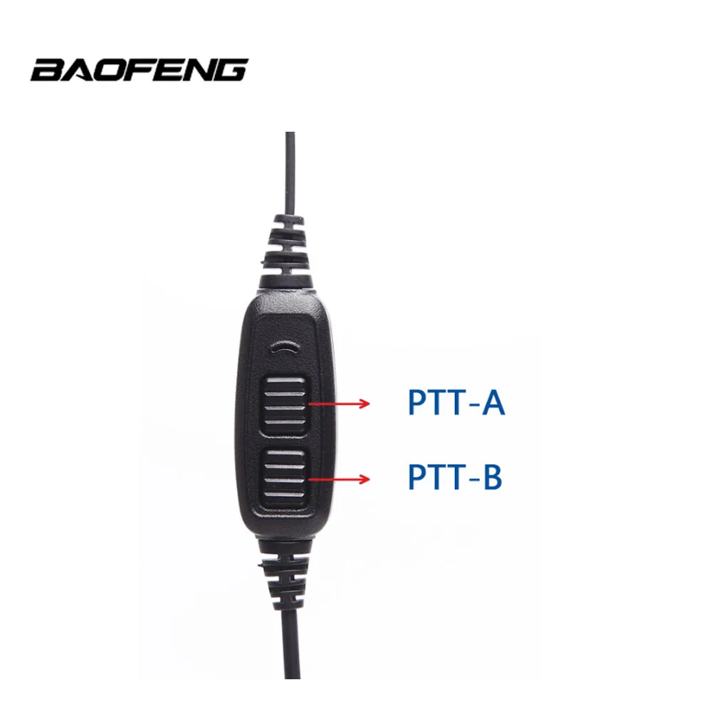 Baofeng Uv 82 Original Earphone Dual PTT Walkie Talkie Earbuds For UV82 Radio Station With Phone Earpiece For Uv82 Radios