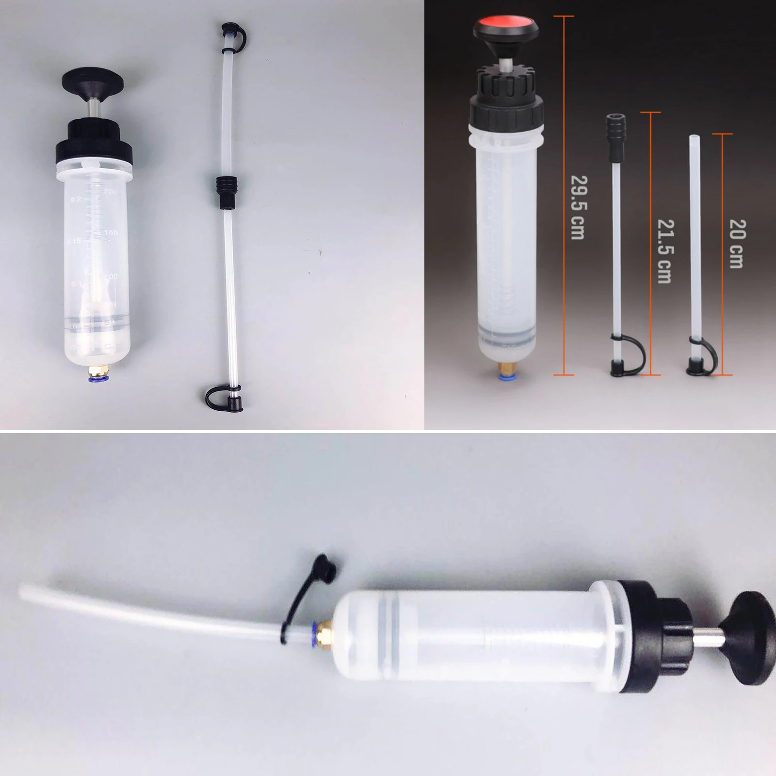 200cc Car Oil Fluid Extractor Filling Syringe Delivery Bottle Transfer Hand Pump Manual Oil Fluid Pump RV ATV Boat Accessories