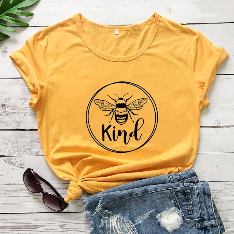 

Bee Kind Be Kind Shirt Bees Shirts New Arrival Casual 100%Cotton Funny T Shirt Bees Lover Gift Kindess Shirt dropshopping