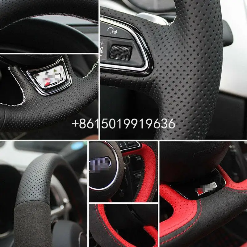 For Changan CX70 Cs35 CS15 Cs75 Cs95 Hand Stitched Top Leather Car Steering Wheel Cover