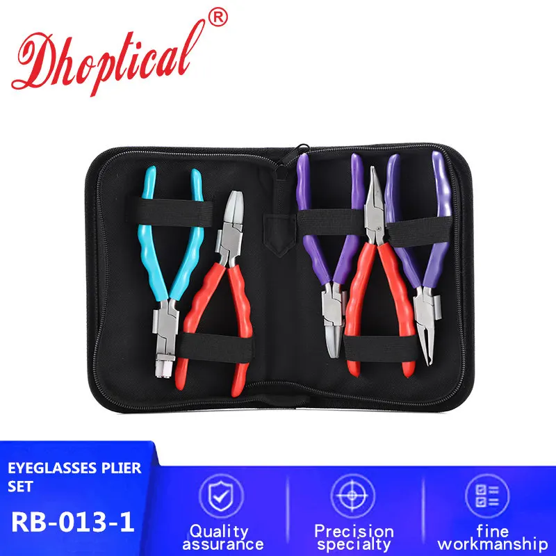 

Eyeglasses repair set 5pcs plier adjust nose pad frame leg eyewear fix tool by dhoptical