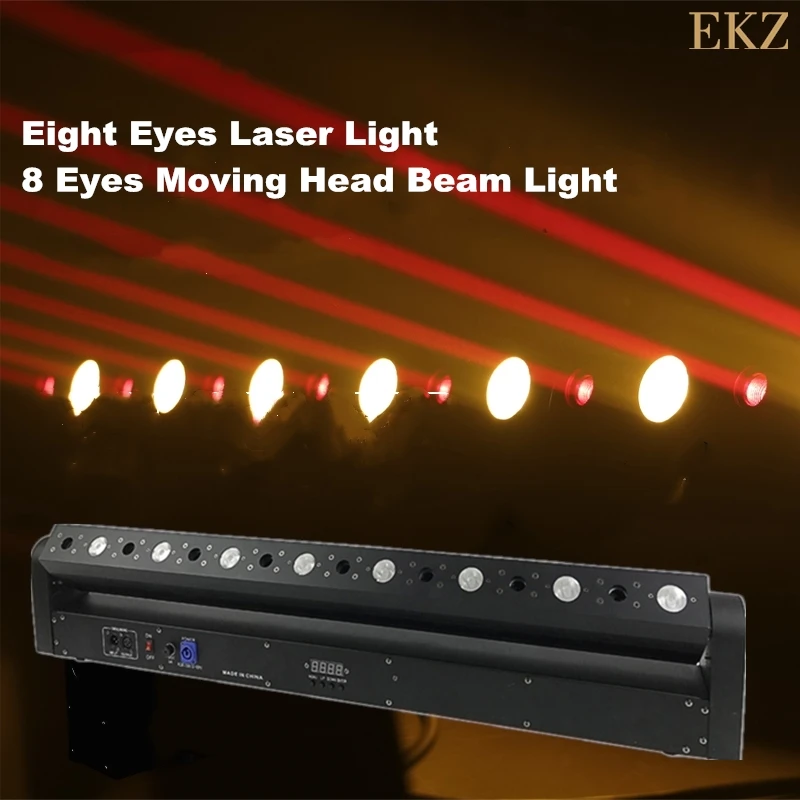 Eight Eyes Laser Light 8 Eyes Moving Head Beam Light Led Moving Head Laser For Show Stage Light Projector  Bar Dj Music Party