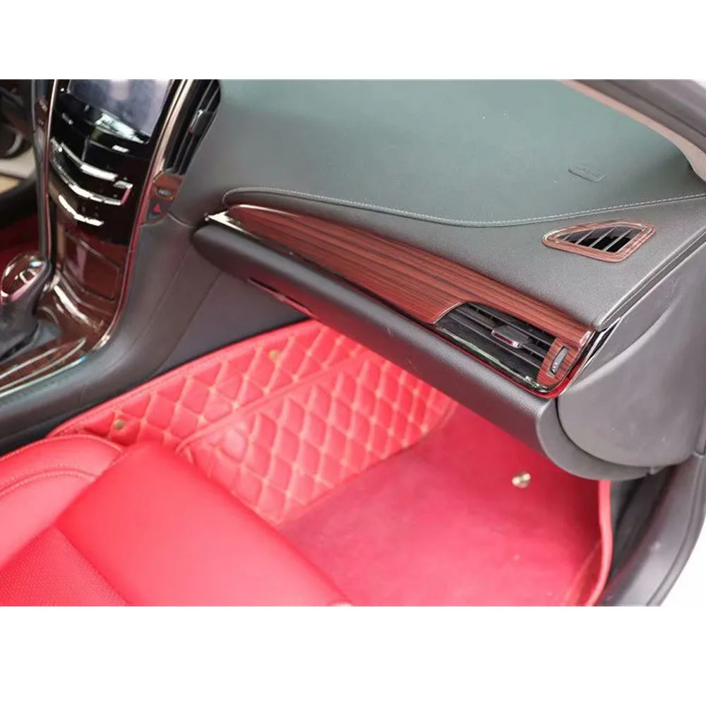 3Pcs/set Car Front Dashboard Decoration Strips Stickers For Cadillac ATSL 2014 2015 2016 2017 LHD Car Styling Molding
