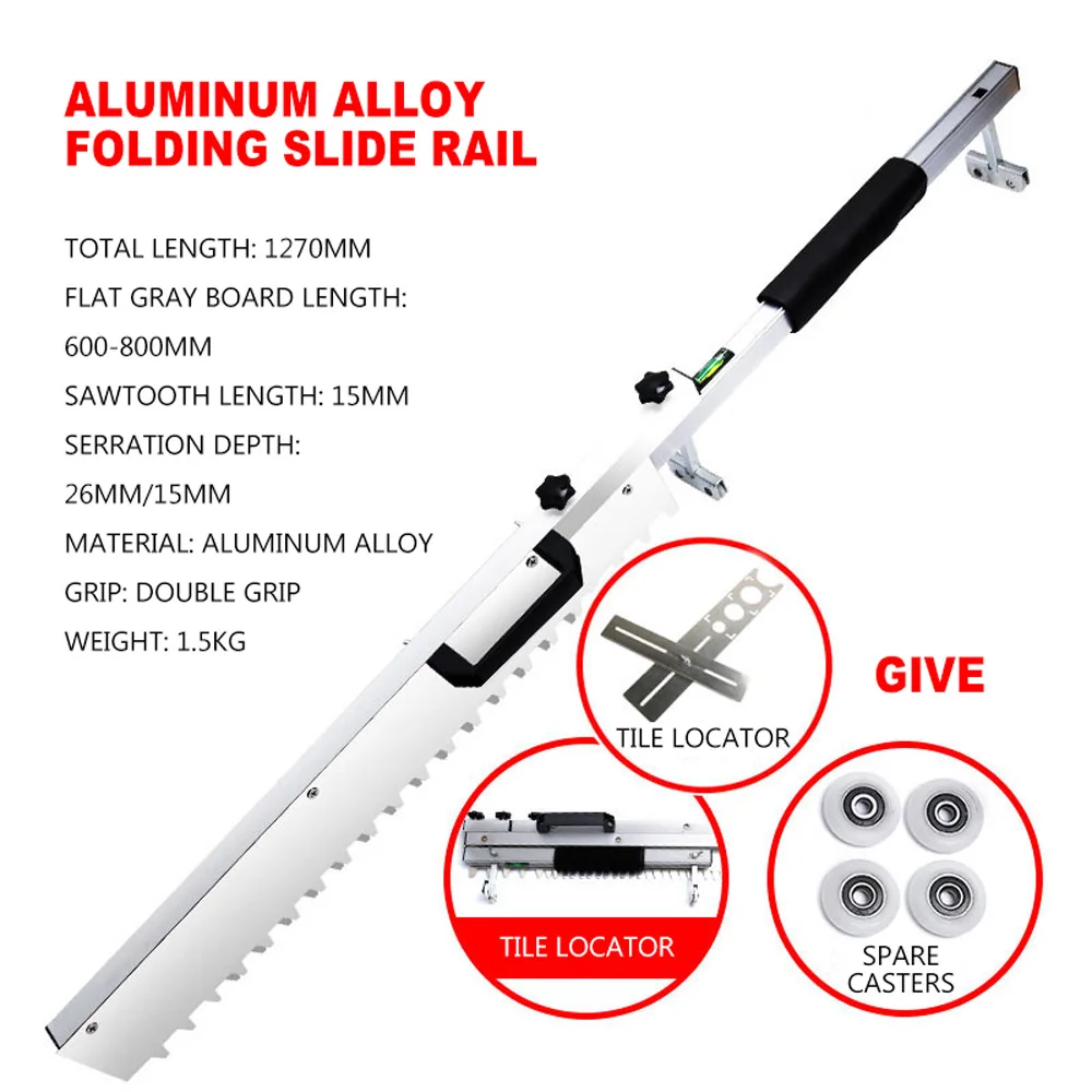 

Tile Flat Ash Device Automatic Floor Tiles Leveling Tool Artifact Foldable Auxiliary Bricklayer Sand Ash Rake Wall Tiles 1270mm