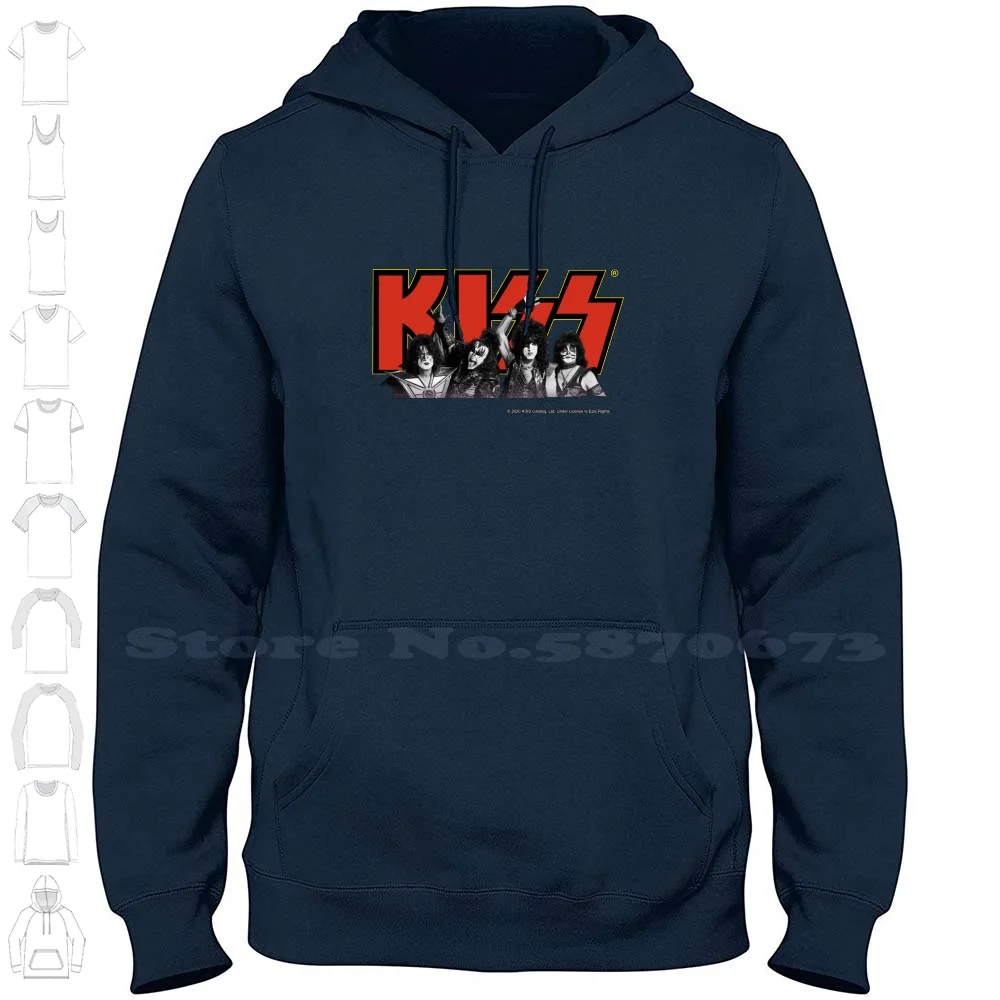 Kiss Band All Members-Red And Yellow Hoodies Sweatshirt For Men Women Kiss Fan Art Kiss Band Kiss Music Kiss The Band Kiss