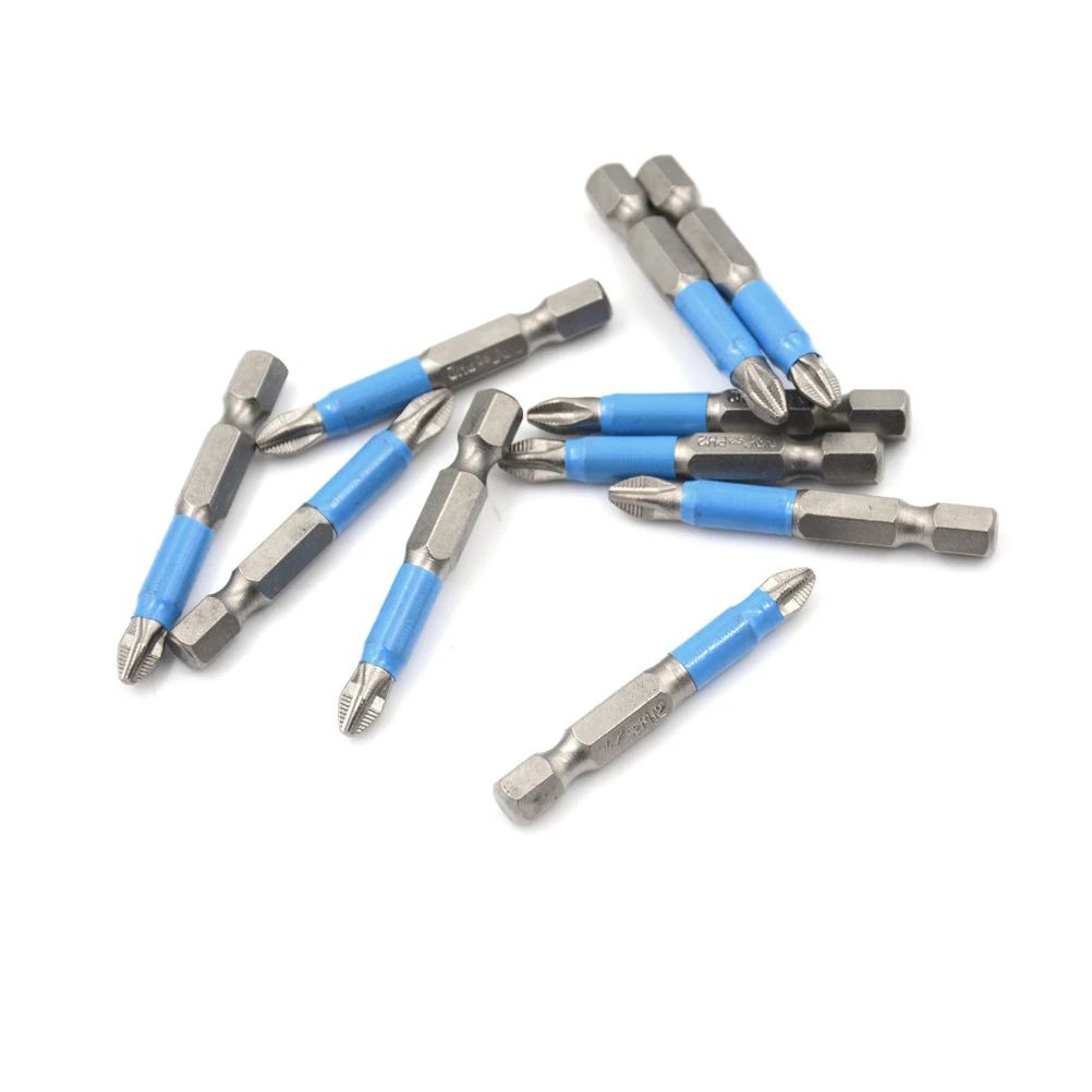1pc 1/4 "hex liga magnética s2 única cabeça chave de fenda bits hex magnético anti deslizamento bits ferramentas elétricas comprimento 5cm