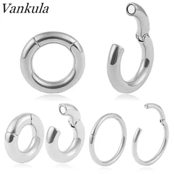 Vankula 2 pezzi in acciaio inossidabile Punk Piercing Hoop PA Ring Big cap(bead Ring Ear Gauge Hoop orecchini calibri per orecchie tappi pesi