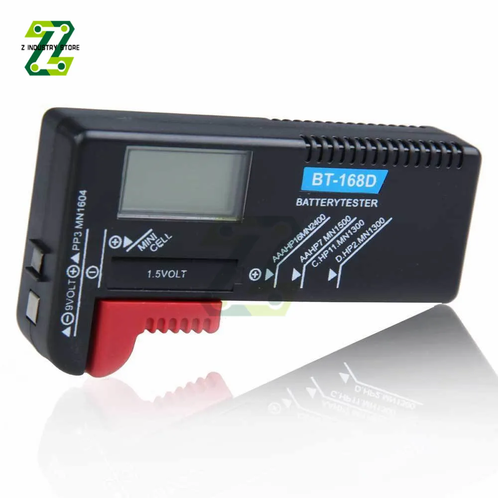 BT-168 LED Batteries Tester Digital Capacity Universal Button For Lithum 9V 3.7V 1.5V Cell Batteries Tester Checker BT168 Power