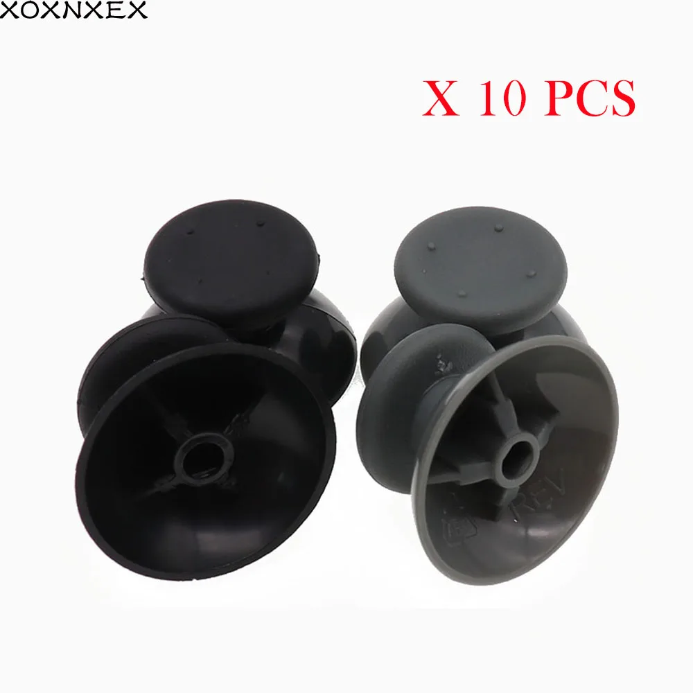Thumbsticks analógicos para o controlador Microsoft Xbox 360, boné joystick, cabeça cogumelo, tampa do aperto, preto, cinza, 10 pcs